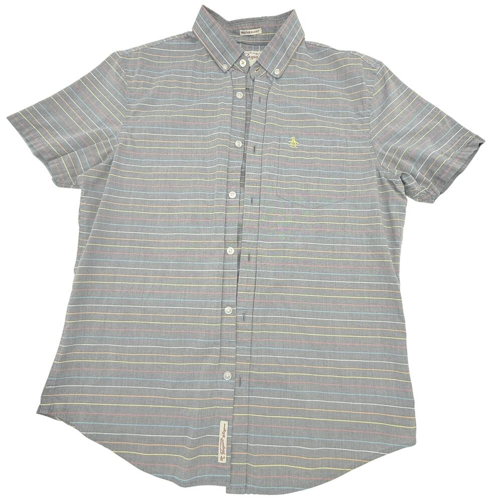 Original Penguin Heritage Slim Fit Striped Button Down